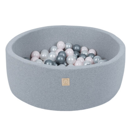 Ball Pool Set Grey 90x30cm With 150 pcs of Balls Bubble Pools Bubblepools.eu
