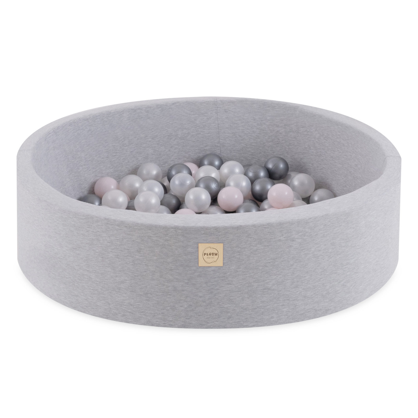 Grey Bubble Pool 90x30cm with 200 pcs of Balls (Pearl, Silver, Pink) Bubble Pools Bubblepools.eu