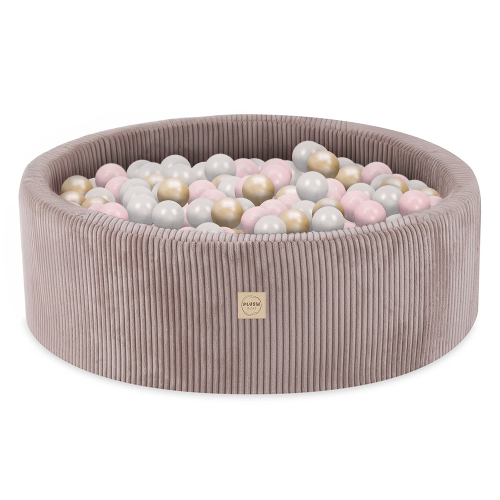 Sand Velvet Bubble Pool 90x30cm with 200 pcs of Balls (Pearl, Light Pink, Gold) Bubble Pools Bubblepools.eu
