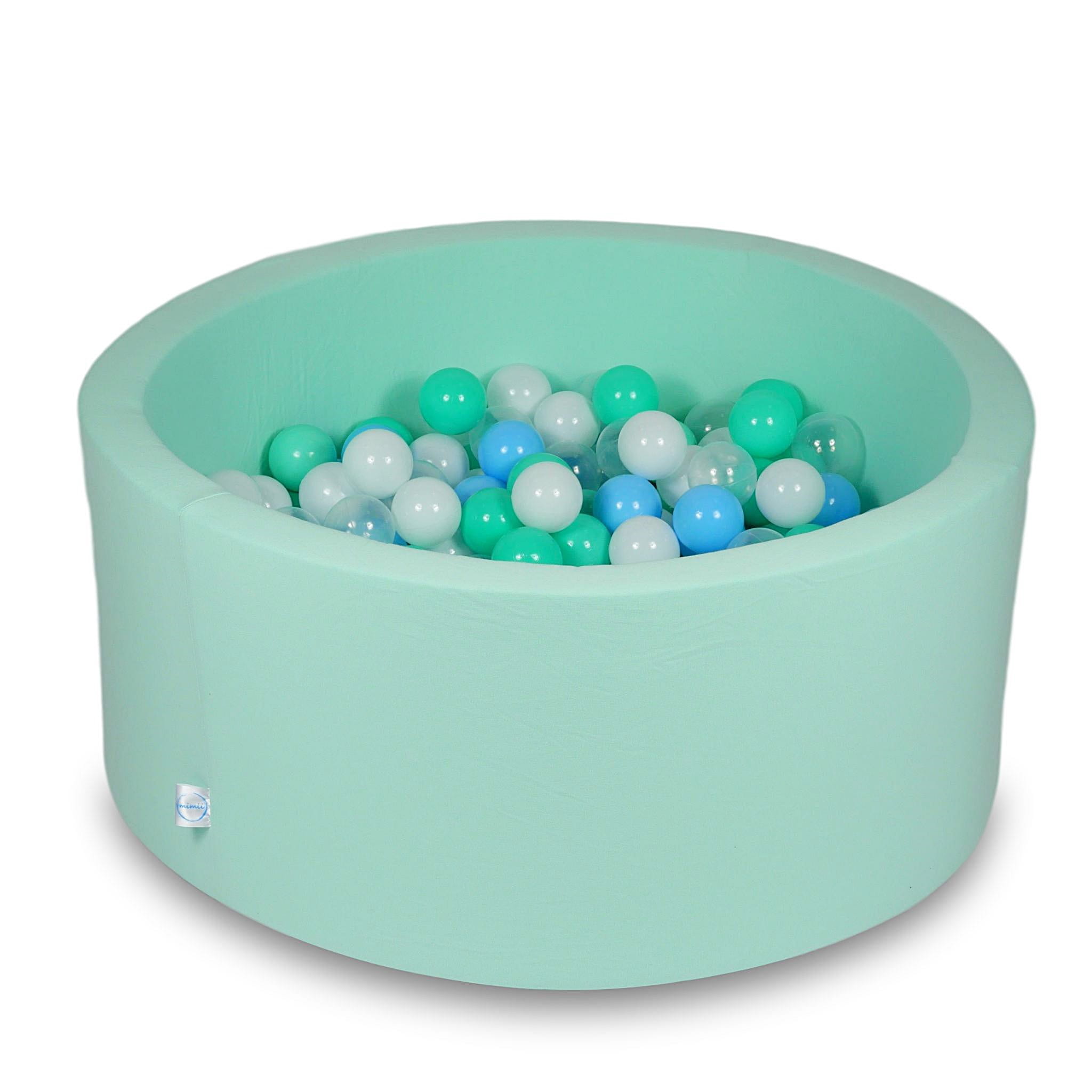 Ball Pit 90x40cm mint with balls 300pcs: baby blue, transparent, mint, white Bubblepools.eu