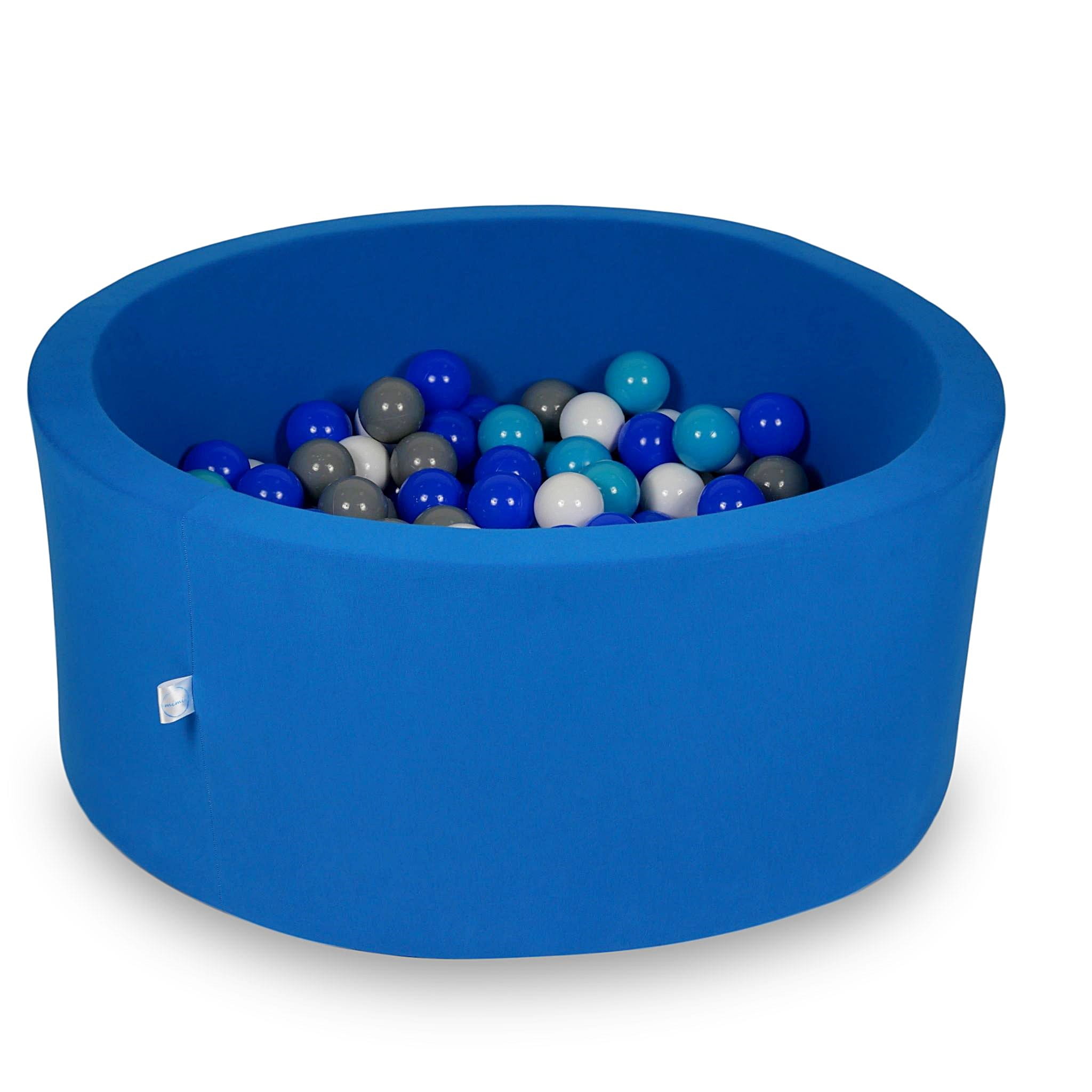 Ball Pit 90x40cm azure with balls 300pcs: turquoise, blue, white, gray Bubblepools.eu