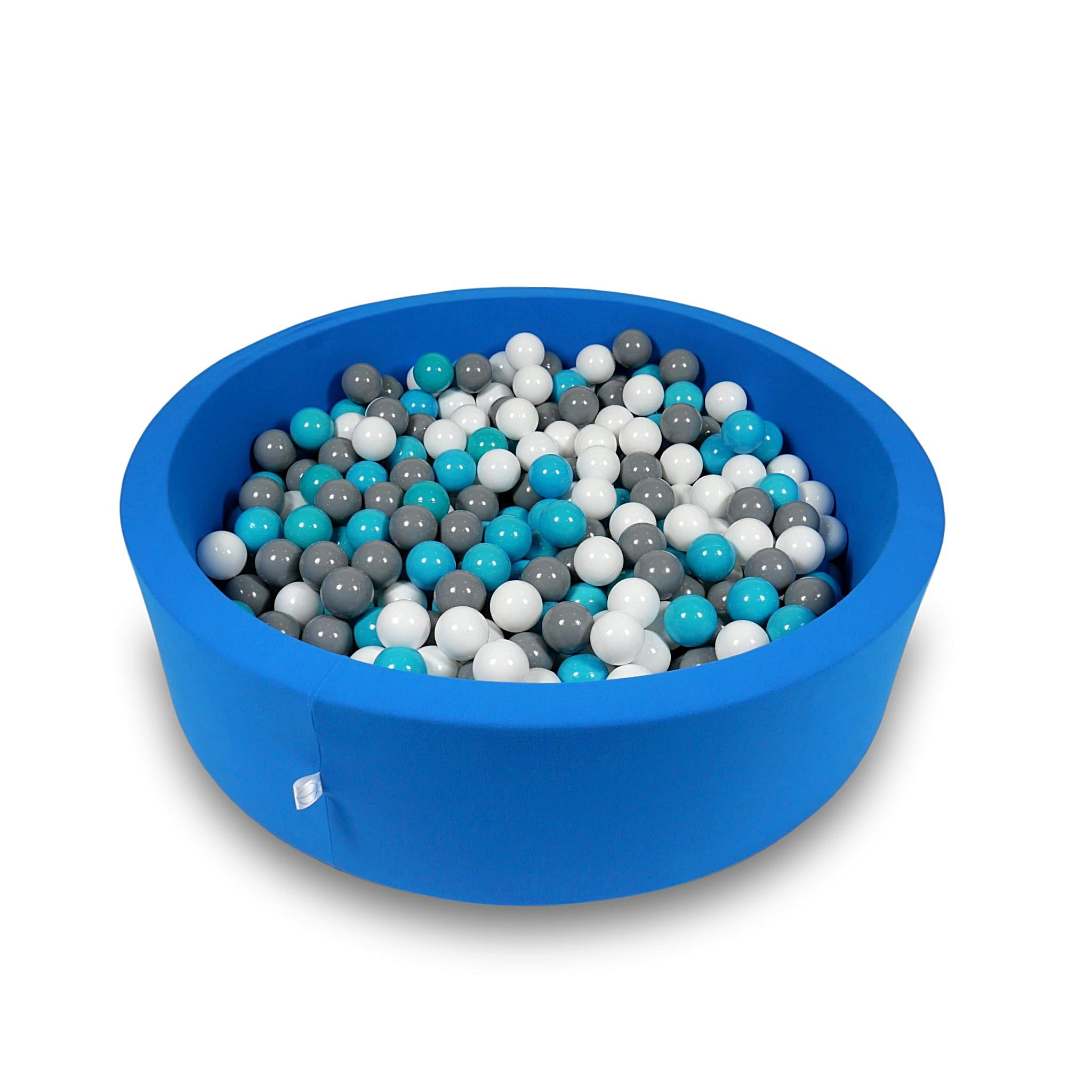 Ball Pit 110x30cm azure with balls 400pcs: white, gray, turquoise Bubblepools.eu