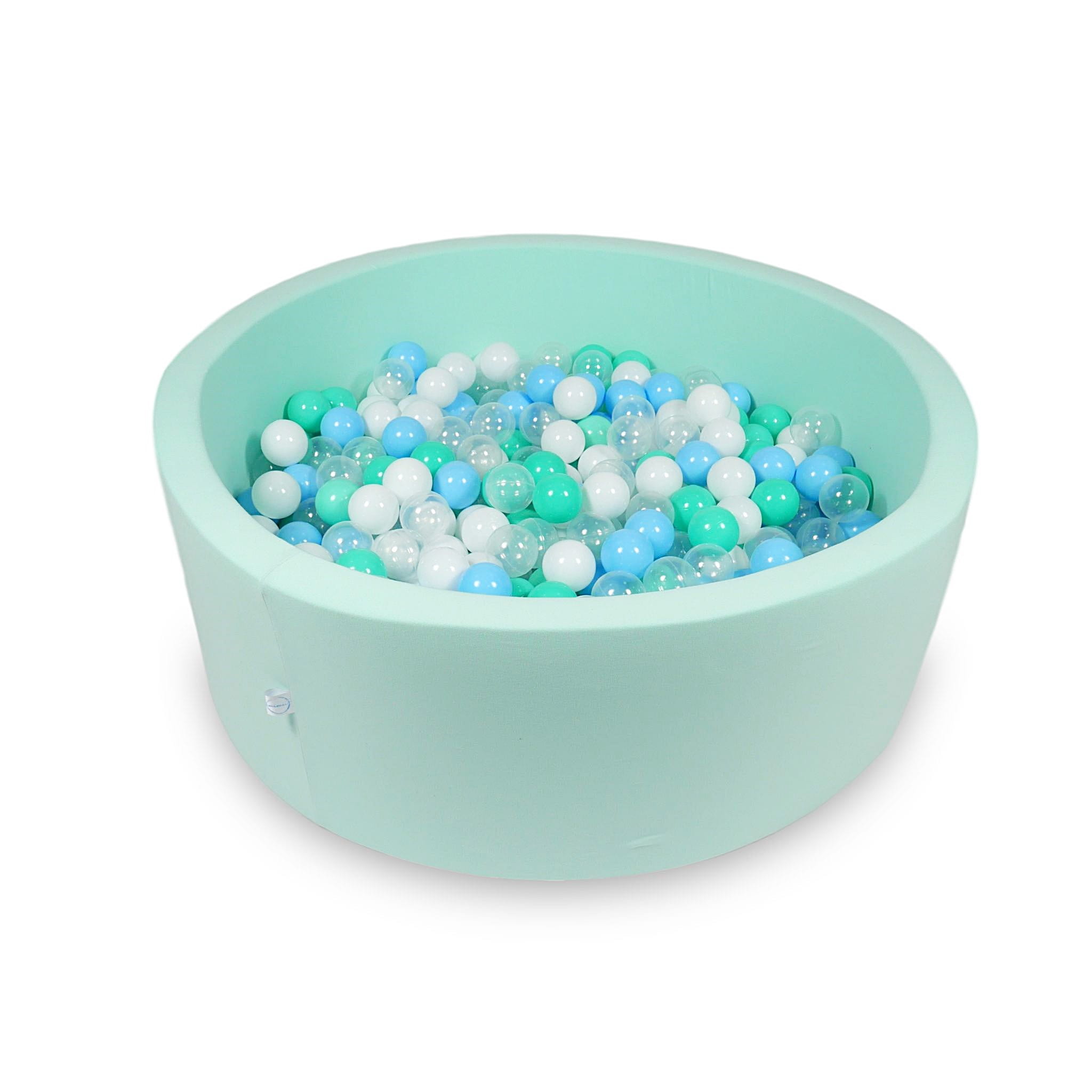Ball Pit 110x40cm mint with balls 500pcs: baby blue, transparent, mint, white Bubblepools.eu