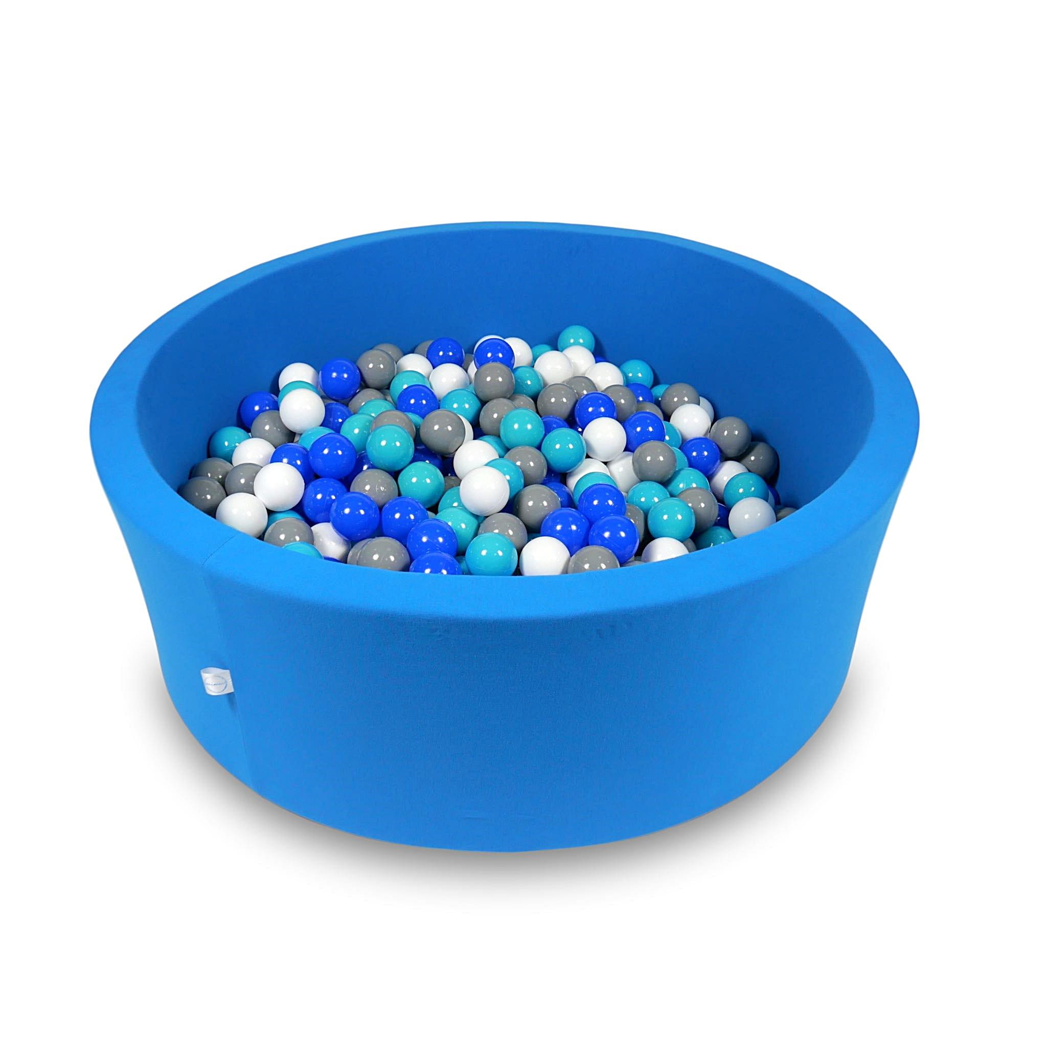 Ball Pit 110x40cm azure with balls 500pcs: turquoise, blue, white, gray Bubblepools.eu