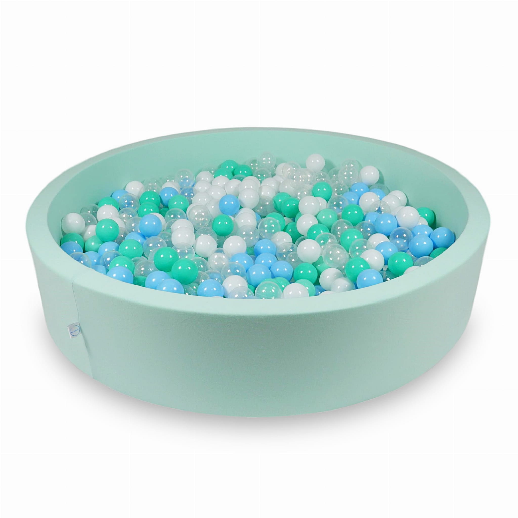 Ball Pit 130x30cm mint with balls 600pcs: baby blue, transparent, mint, white Bubblepools.eu