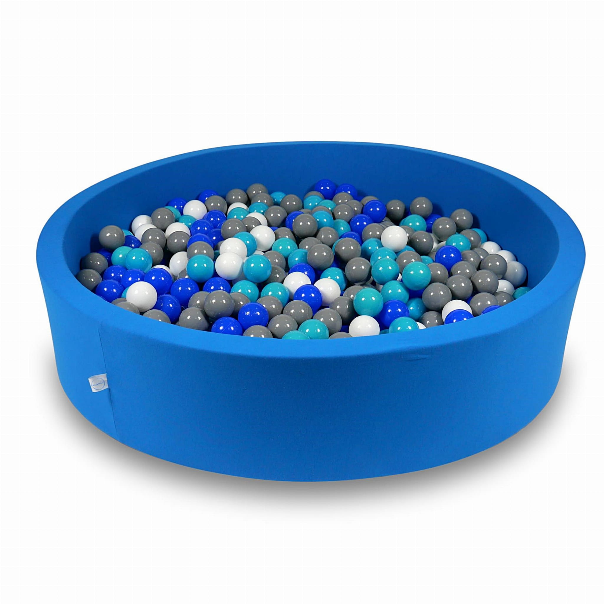 Ball Pit 130x30cm azure with balls 600pcs: turquoise, blue, white, gray Bubblepools.eu