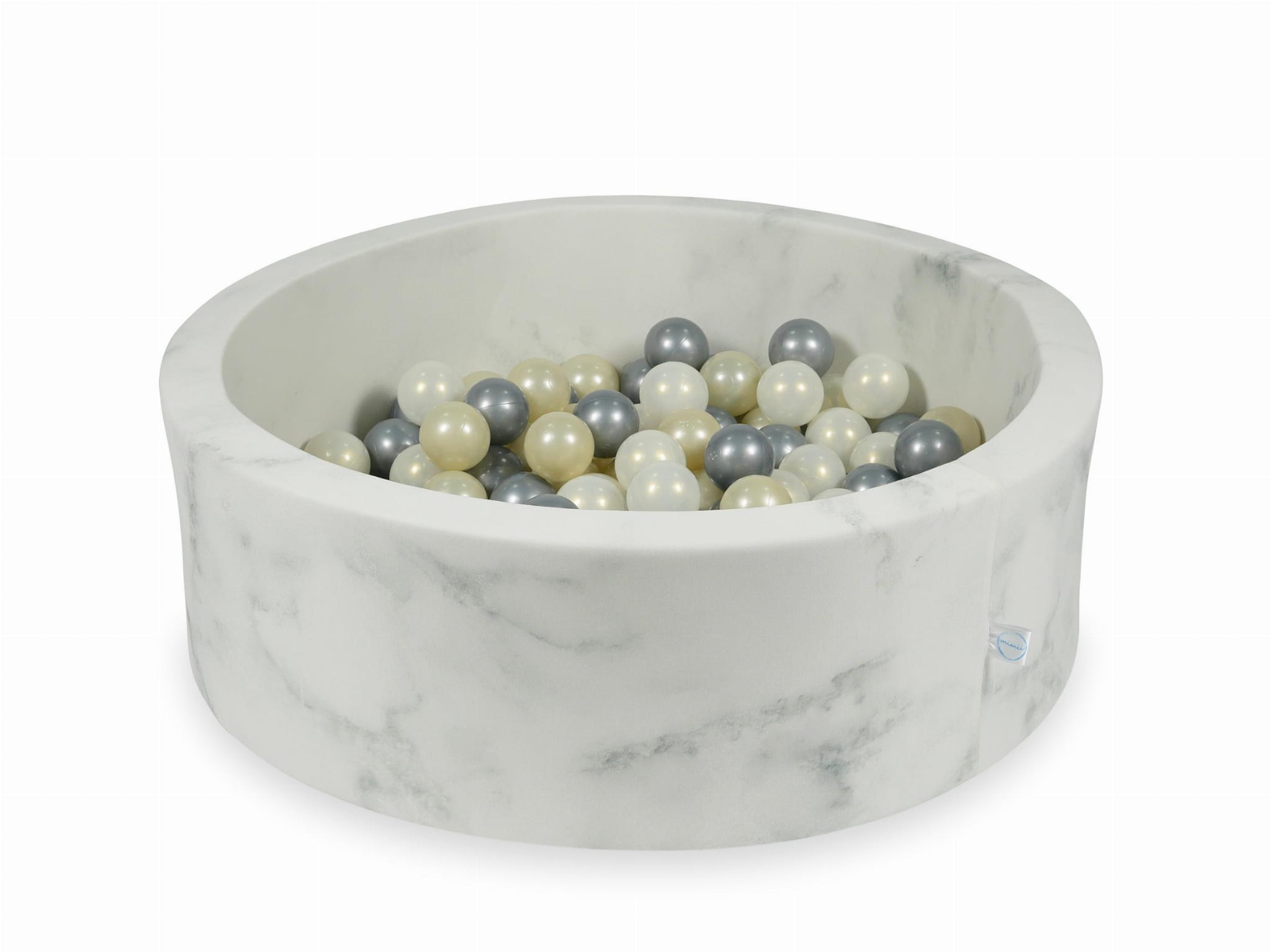 Ball Pit 90×30 marble with balls 200pcs : light gold, silver, mermaid effect Bubblepools.eu