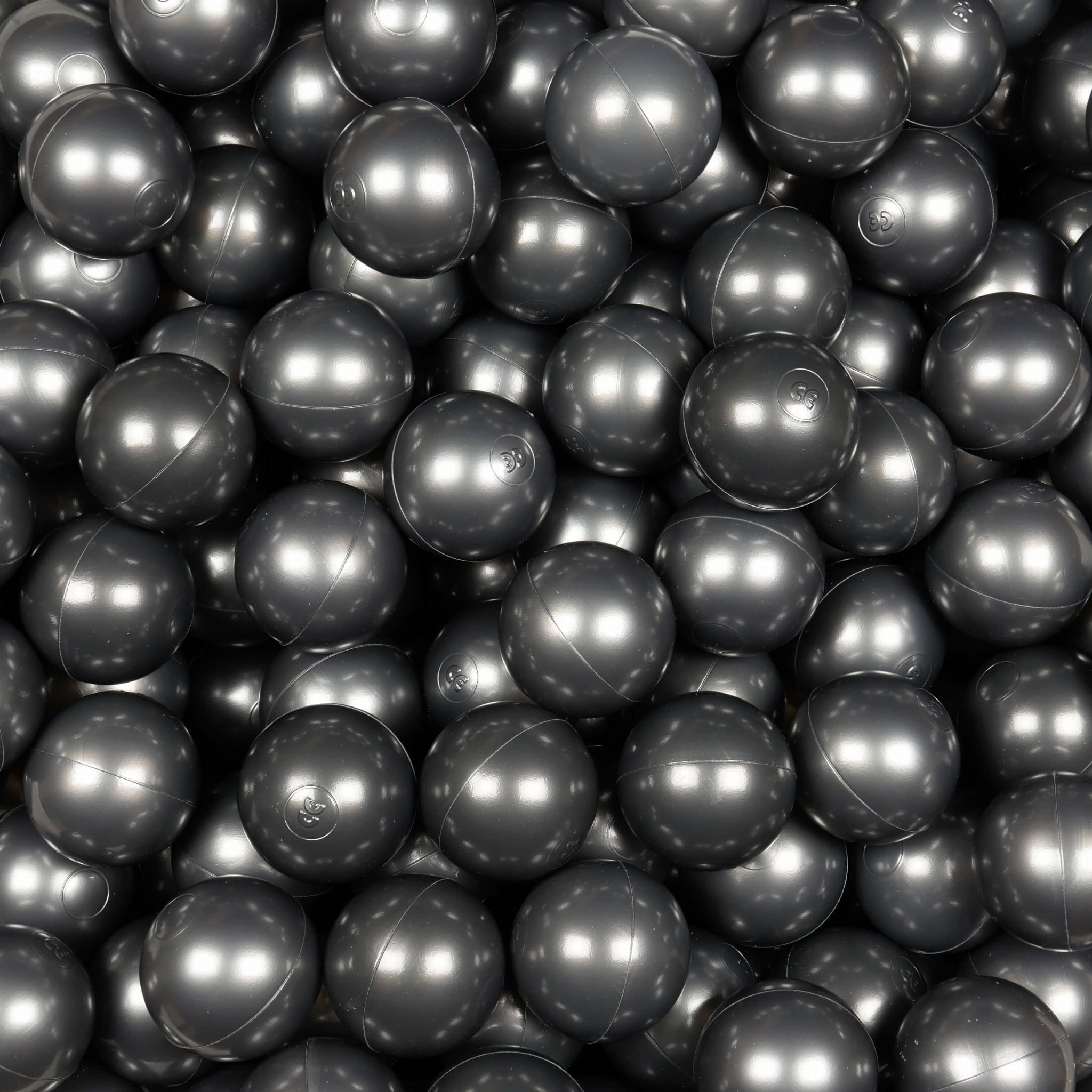 Balls for ballpit ø7cm 50pcs metallic graphite Bubblepools.eu