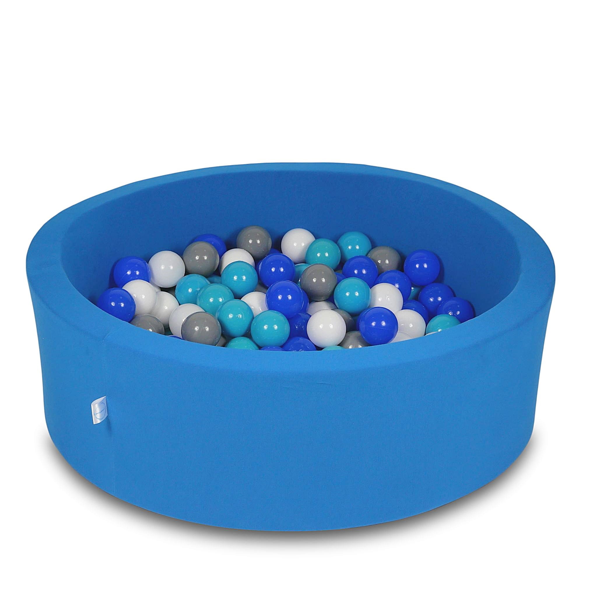 Ball Pit 90x30cm azure with balls 200pcs: turquoise, blue, white, gray Bubblepools.eu