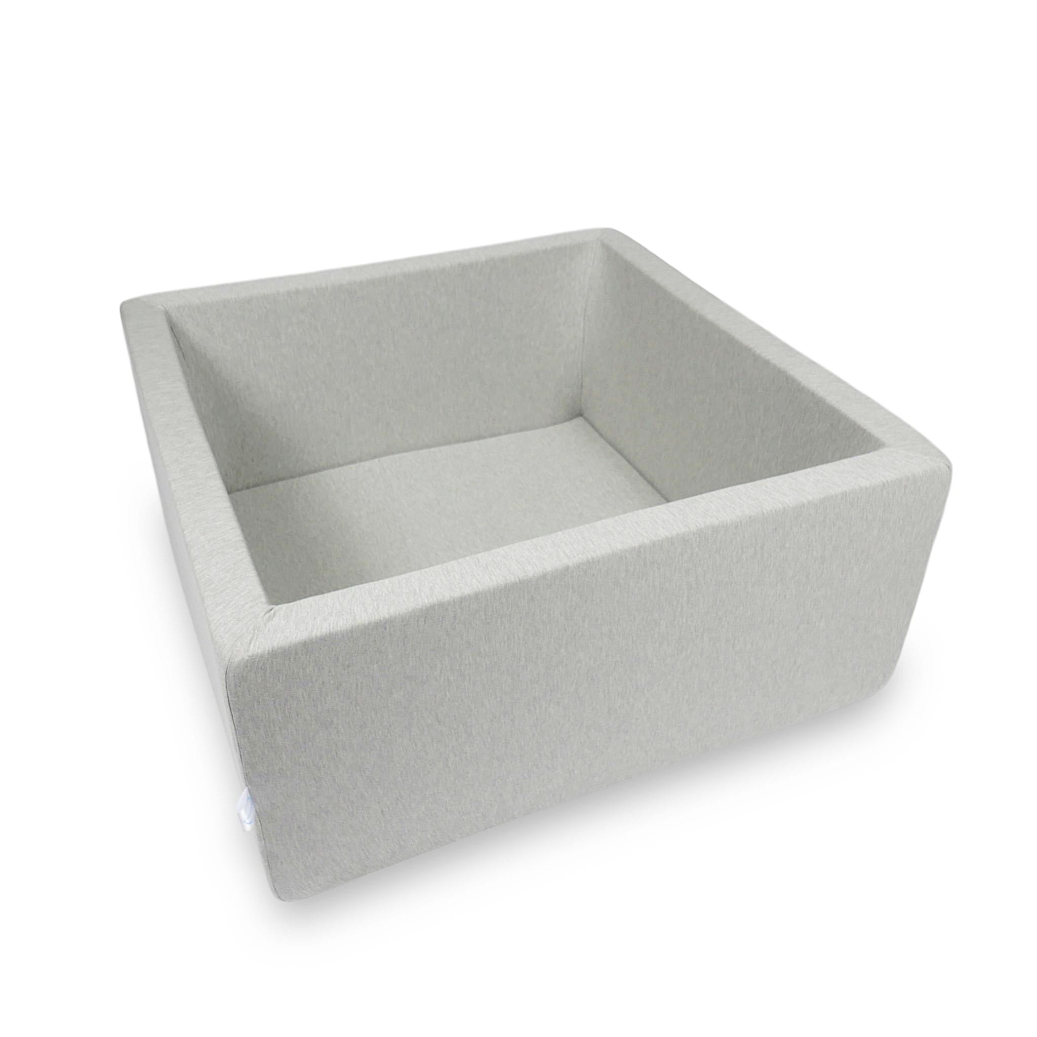 Ball Pit 90x90x40cm light gray without balls Bubblepools.eu