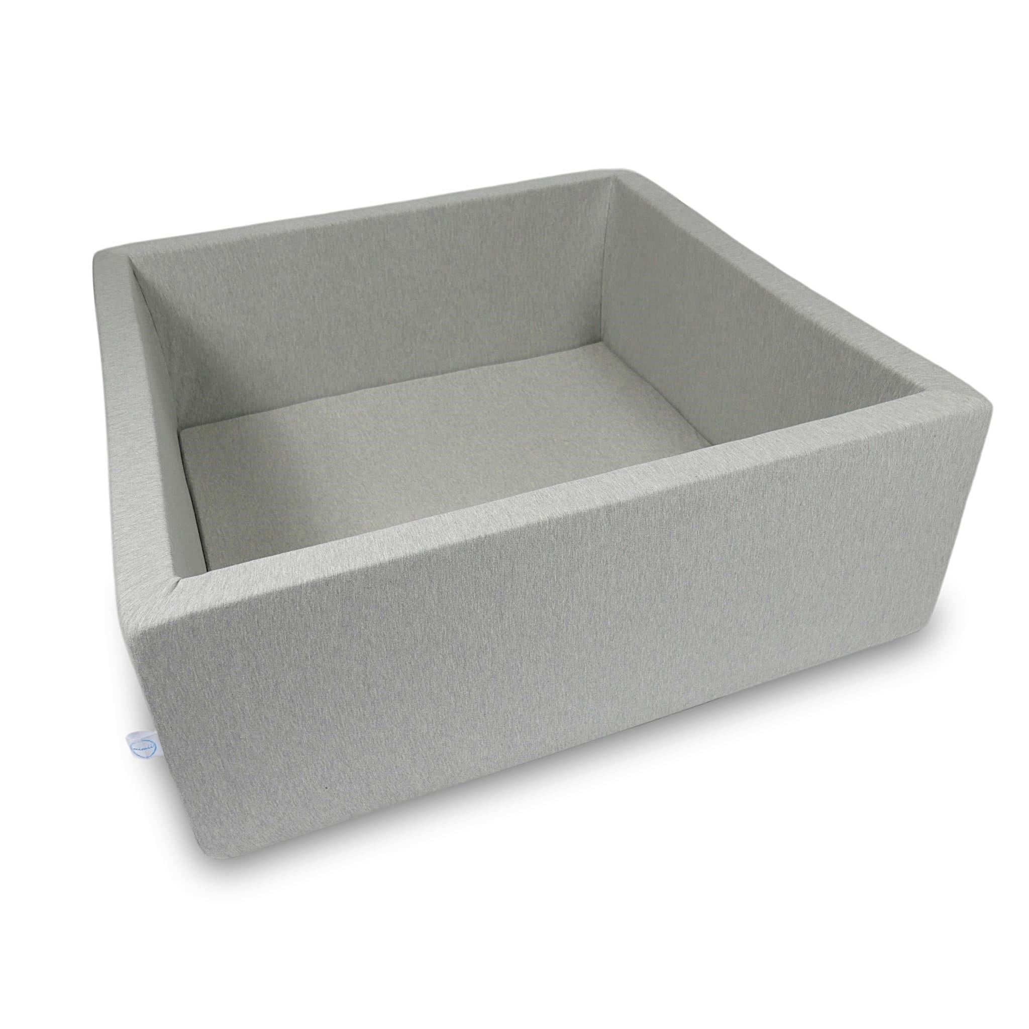 Ball Pit 110x110x40cm light gray without balls Bubblepools.eu
