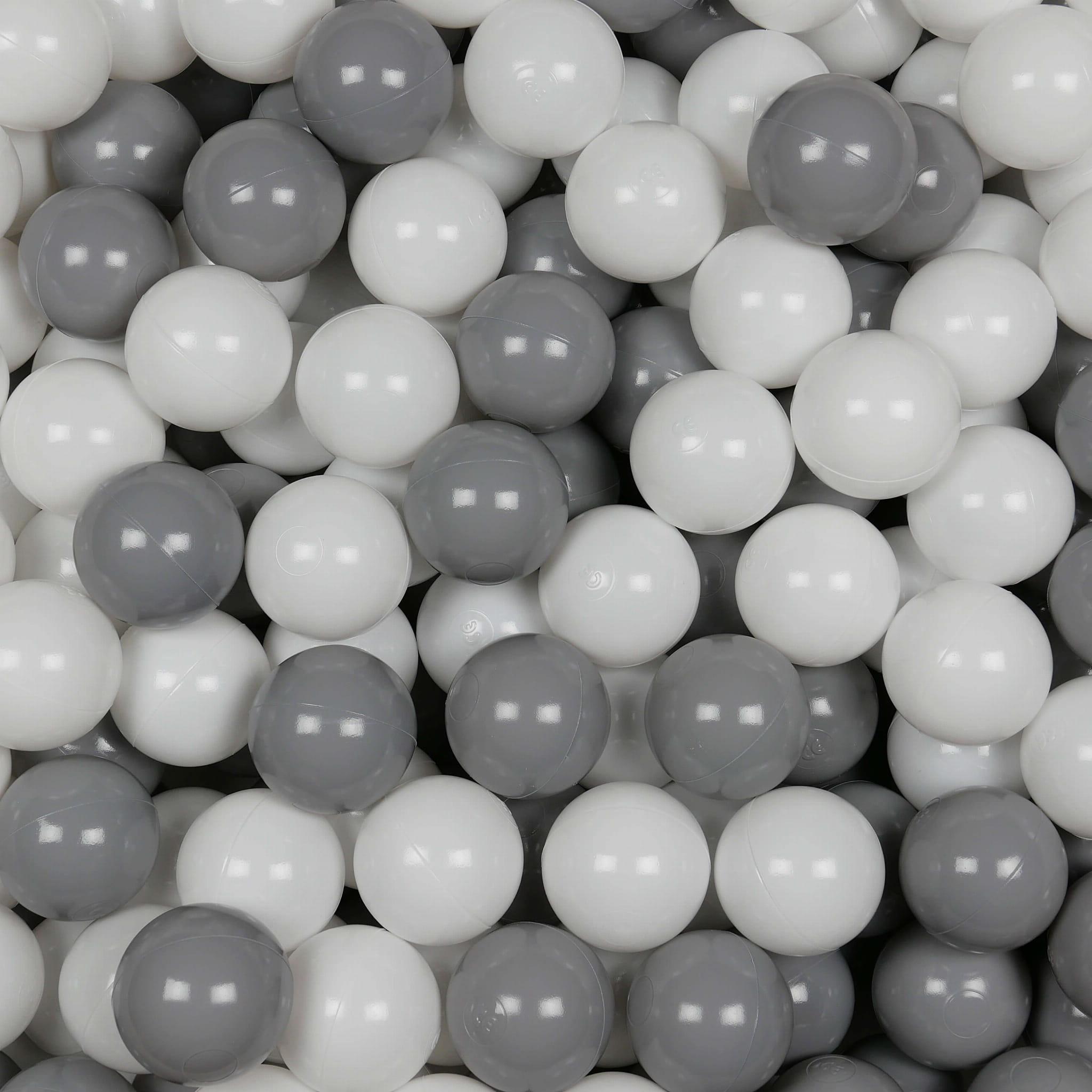 Balls for ballpit ø7cm 150pcs white, grey Bubblepools.eu