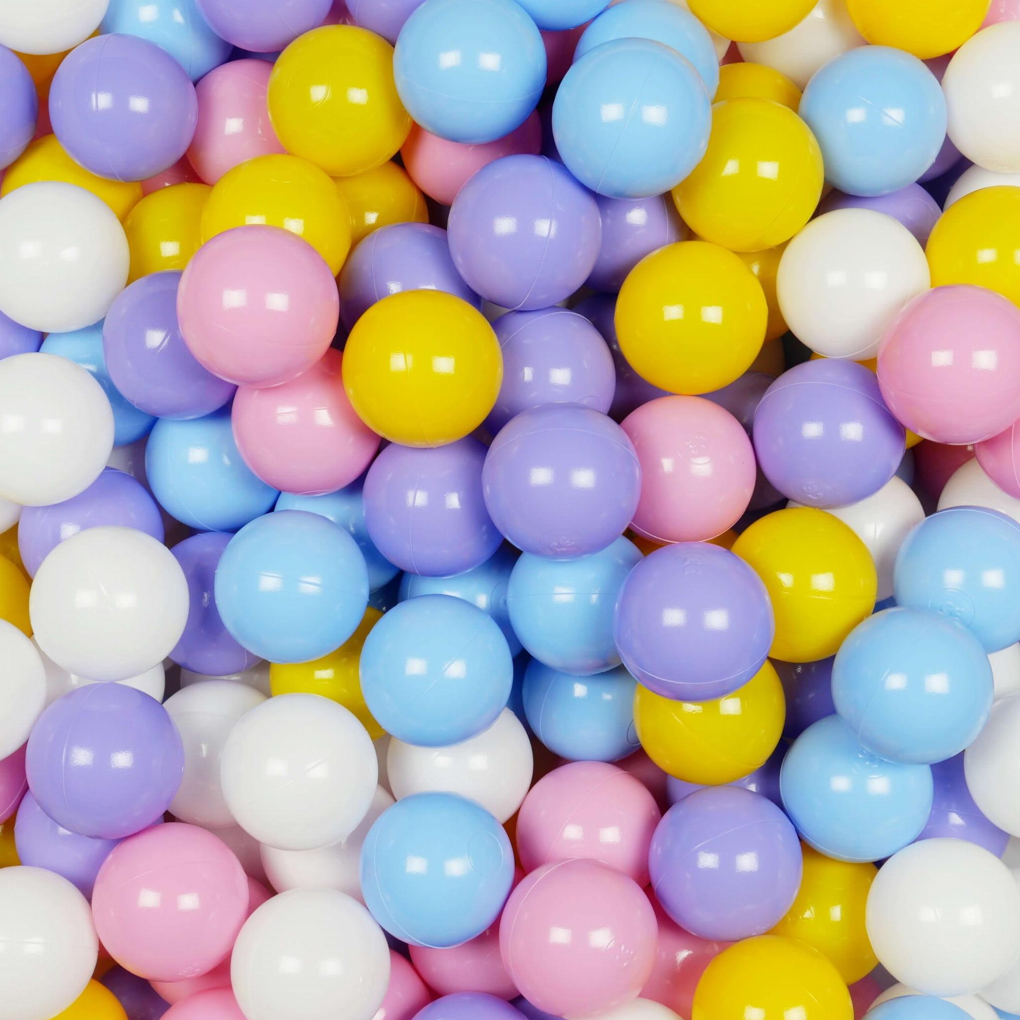 Balls for ballpit ø7cm 150pcs white, heather, powder pink, yellow, baby blue Bubblepools.eu