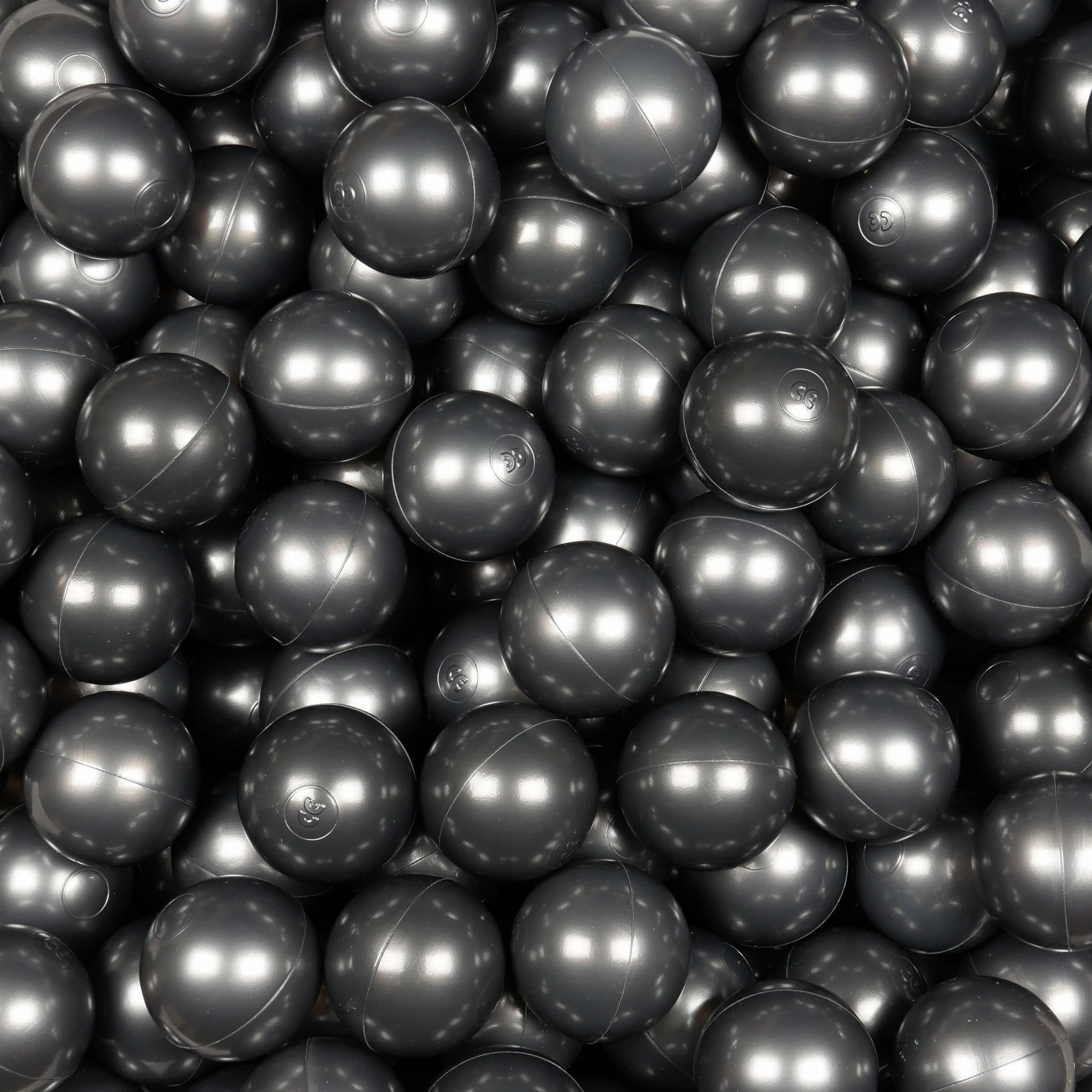 Balls for ballpit ø7cm 200pcs metallic graphite Bubblepools.eu