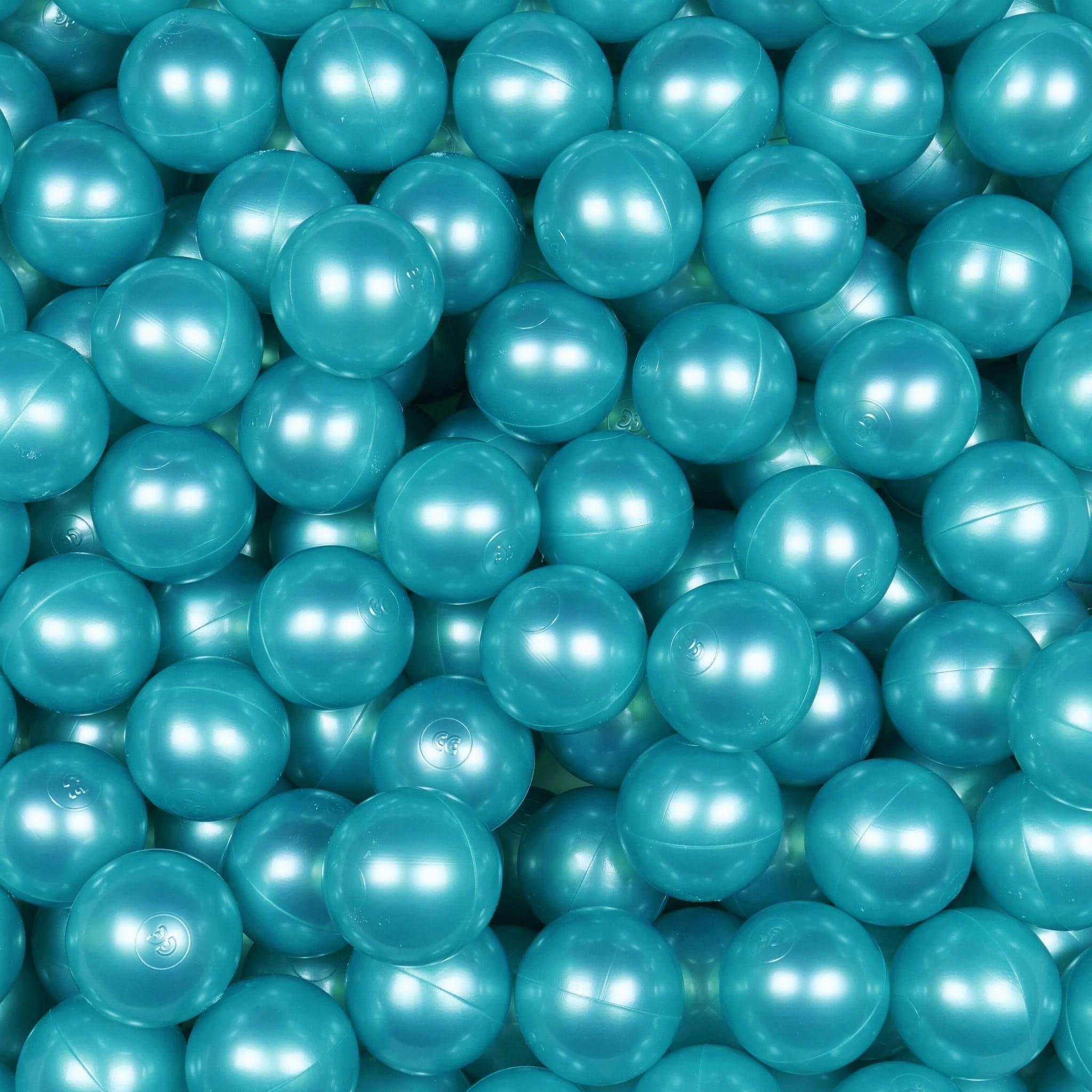 Balls for ballpit ø7cm 200pcs metallic turquoise Bubblepools.eu