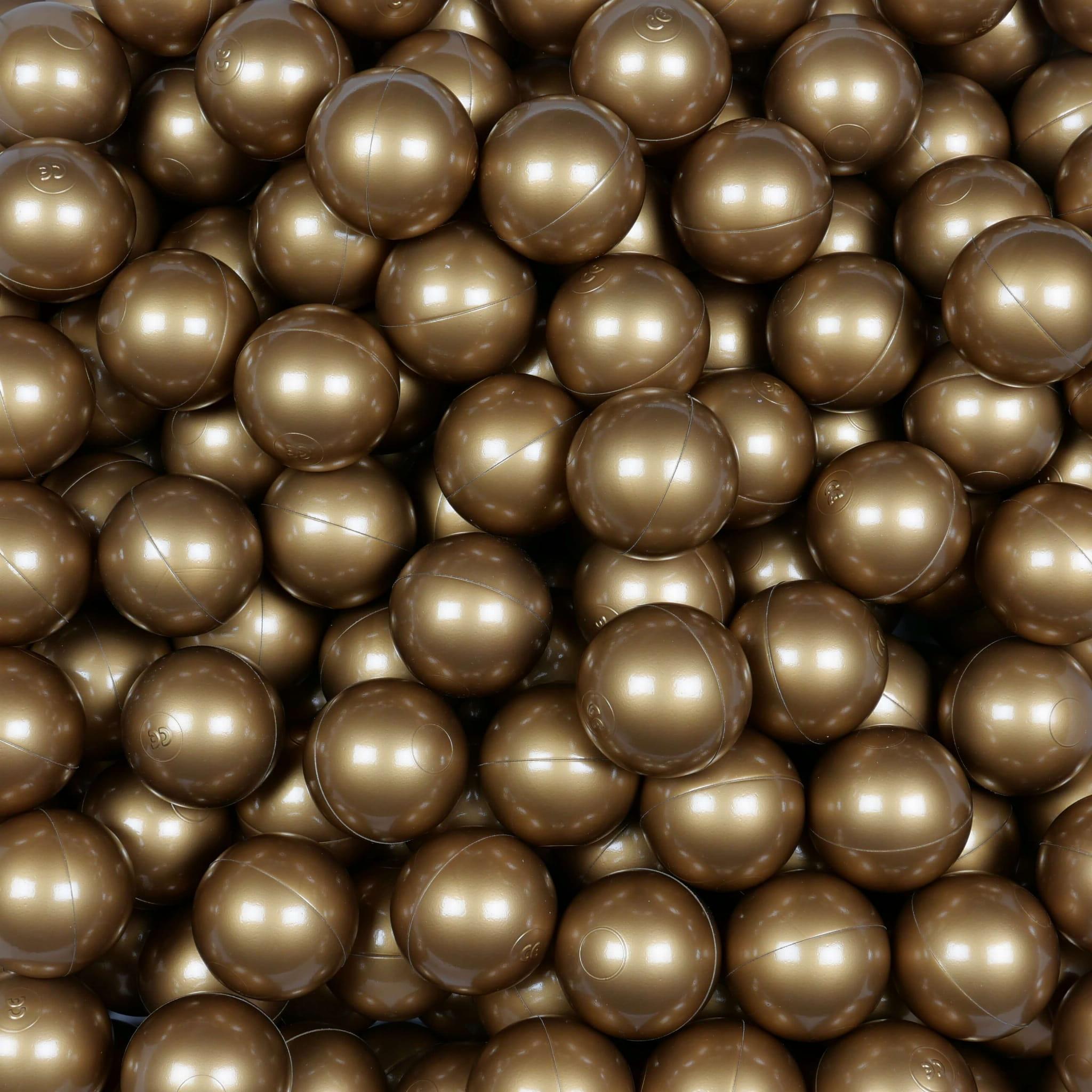 Balls for ballpit ø7cm 200pcs old gold Bubblepools.eu