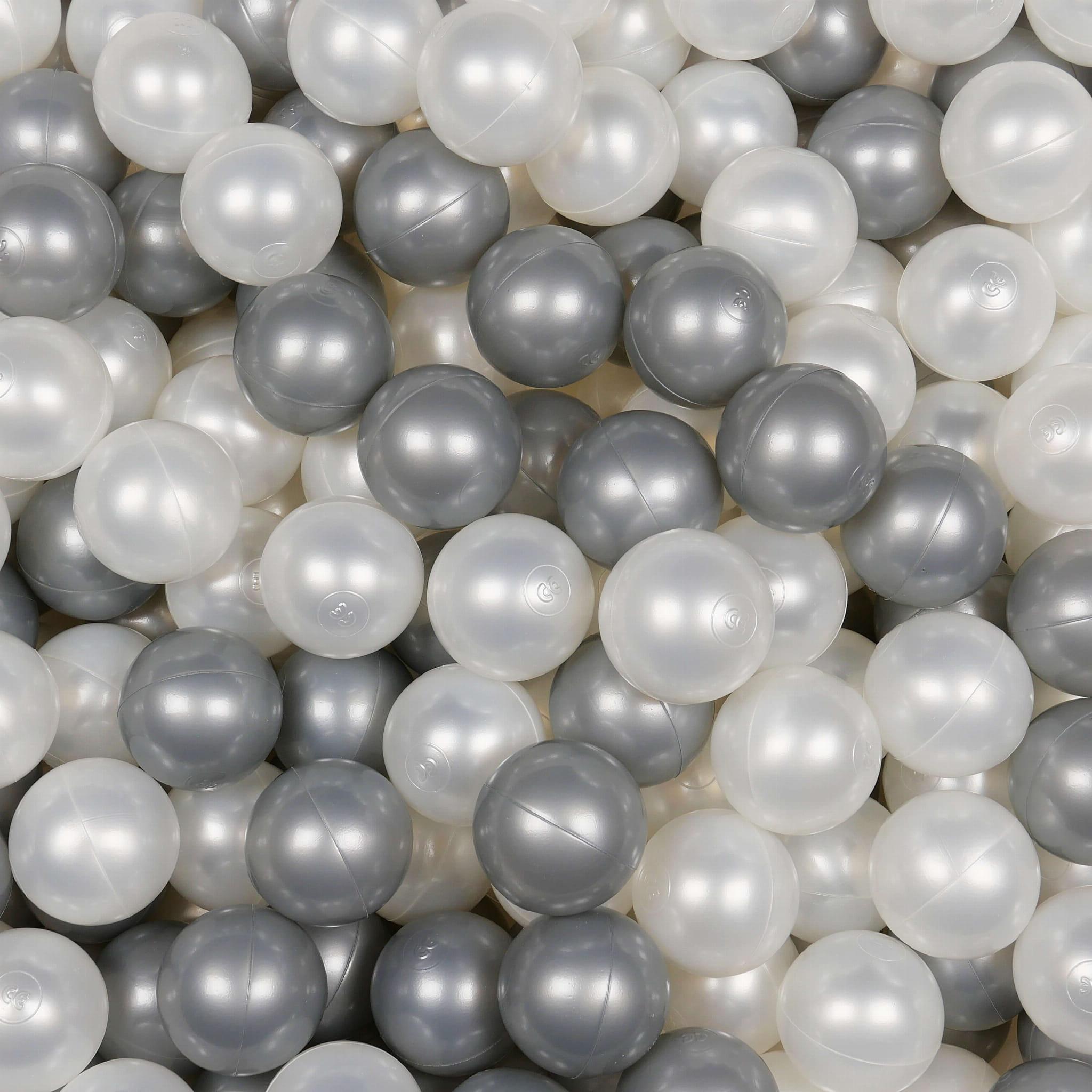 Balls for ballpit ø7cm 200pcs pearl, silver Bubblepools.eu