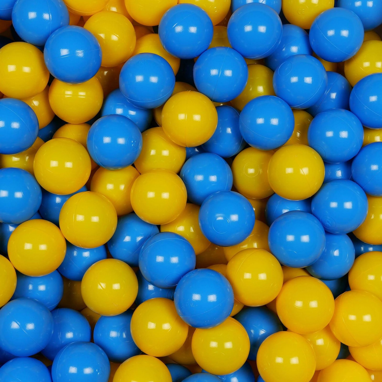 Balls for ballpit ø7cm 400pcs yellow, light blue Bubblepools.eu