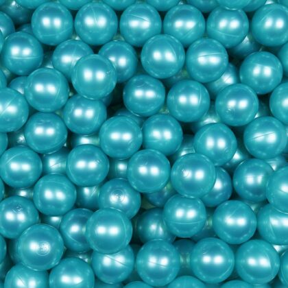 Balls for ballpit ø7cm 500pcs metallic turquoise Bubblepools.eu