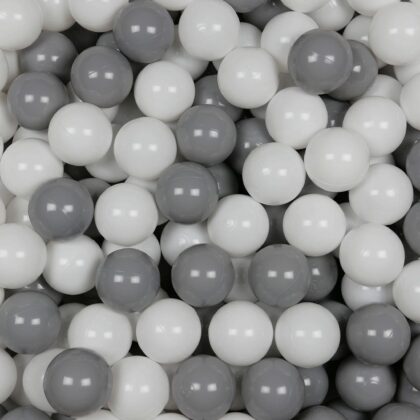 Balls for ballpit ø7cm 500pcs white, grey Bubblepools.eu