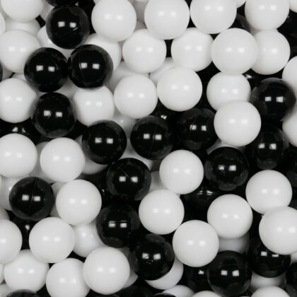Balls for ballpit ø7cm 500pcs white, black Bubblepools.eu