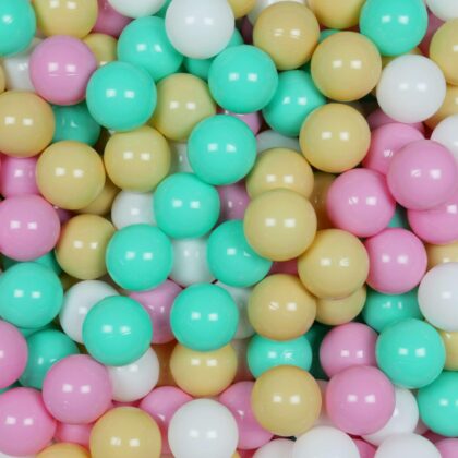 Balls for ballpit ø7cm 500pcs white, mint, beige, powder pink Bubblepools.eu