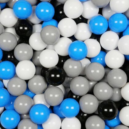 Balls for ballpit ø7cm 500pcs white, grey, light blue, black Bubblepools.eu