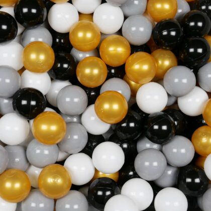 Balls for ballpit ø7cm 500pcs white, grey, black, gold Bubblepools.eu