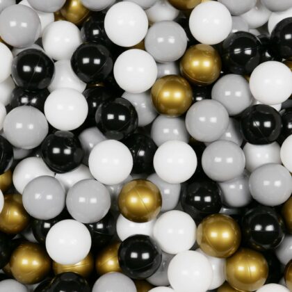 Balls for ballpit ø7cm 500pcs white, grey, black, old gold Bubblepools.eu