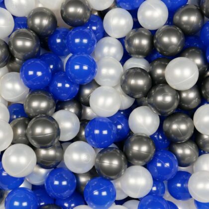 Balls for ballpit ø7cm 500pcs pearl, metallic graphite, blue Bubblepools.eu