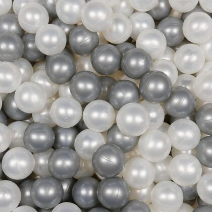 Balls for ballpit ø7cm 500pcs pearl, silver Bubblepools.eu