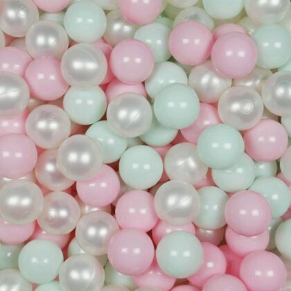Balls for ballpit ø7cm 500pcs pearl, light mint, light pink Bubblepools.eu