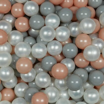 Balls for ballpit ø7cm 500pcs pearl, grey, rosegold Bubblepools.eu